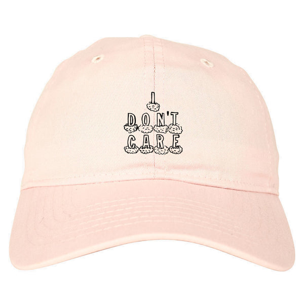 I Dont Care Funny Chest pink dad hat