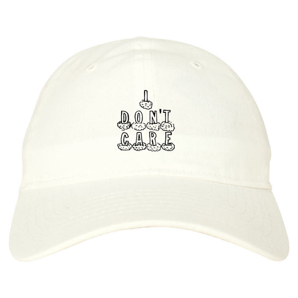 I Dont Care Funny Chest white dad hat