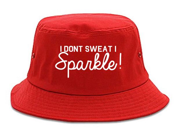 I Dont Sweat I Sparkle Bucket Hat Red