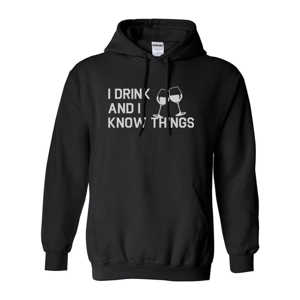 I Drink And I Know Things Black Pullover Hoodie