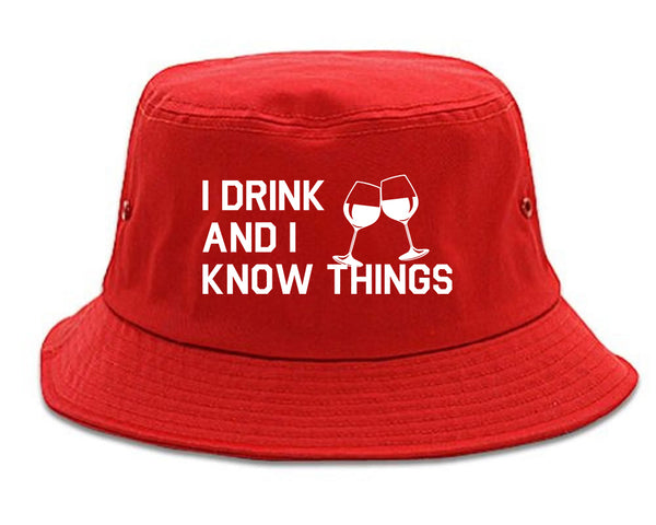 I Drink And I Know Things Red Bucket Hat