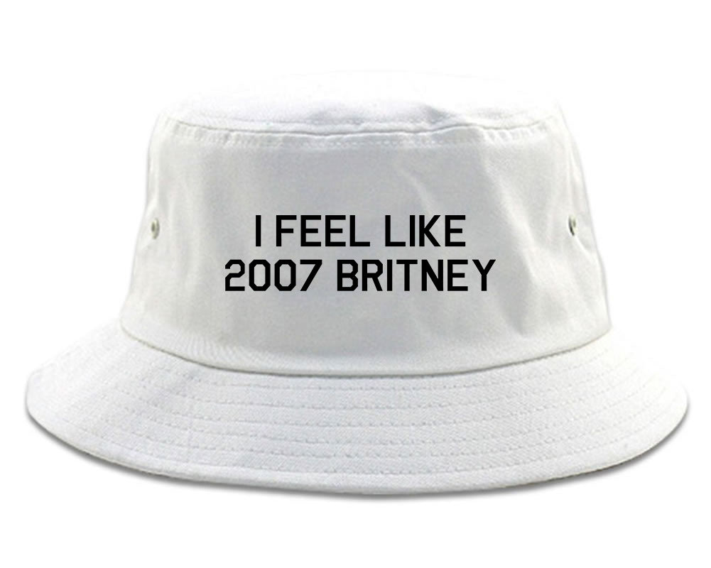 I Feel Like 2007 Britney white Bucket Hat