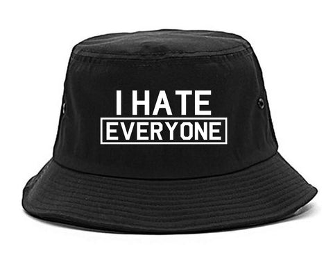 I Hate Everyone Goth Funny Bucket Hat Black