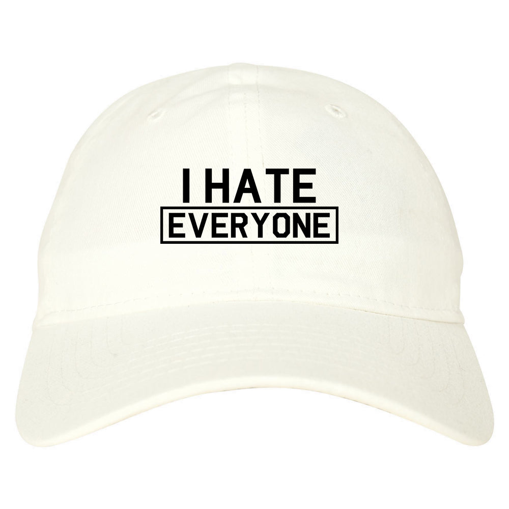 I Hate Everyone Goth Funny Dad Hat White