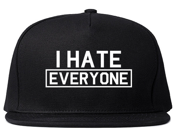 I Hate Everyone Goth Funny Snapback Hat Black
