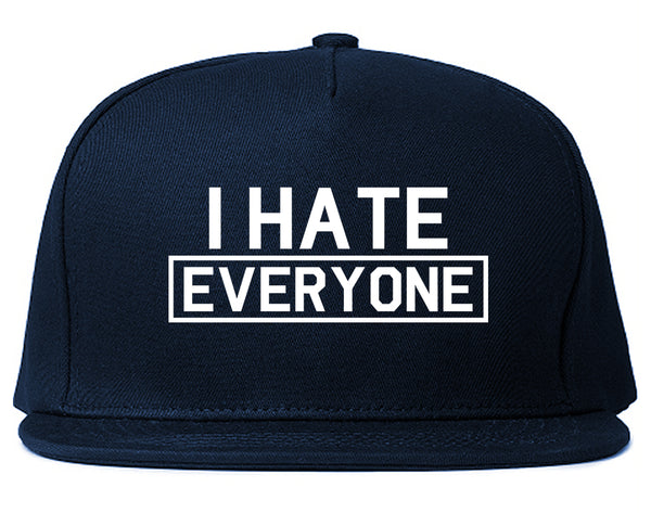 I Hate Everyone Goth Funny Snapback Hat Blue