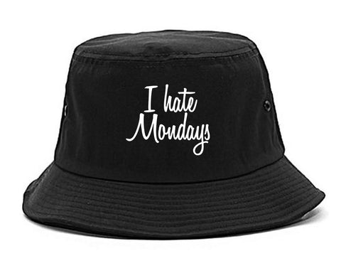 I Hate Mondays Work Bucket Hat Black