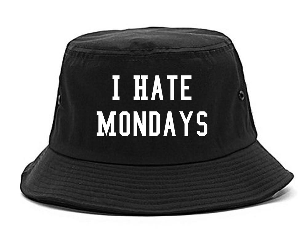 I Hate Mondays Black Bucket Hat