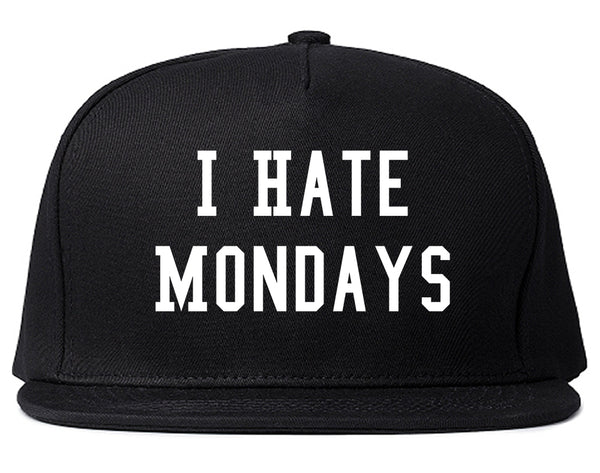 I Hate Mondays Black Snapback Hat