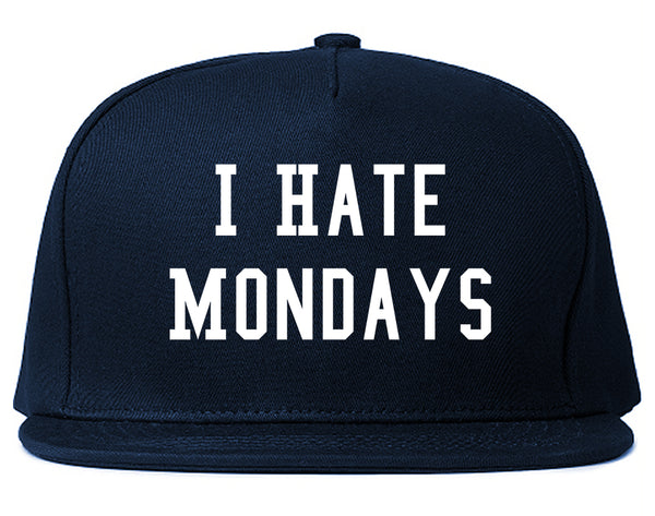 I Hate Mondays Blue Snapback Hat