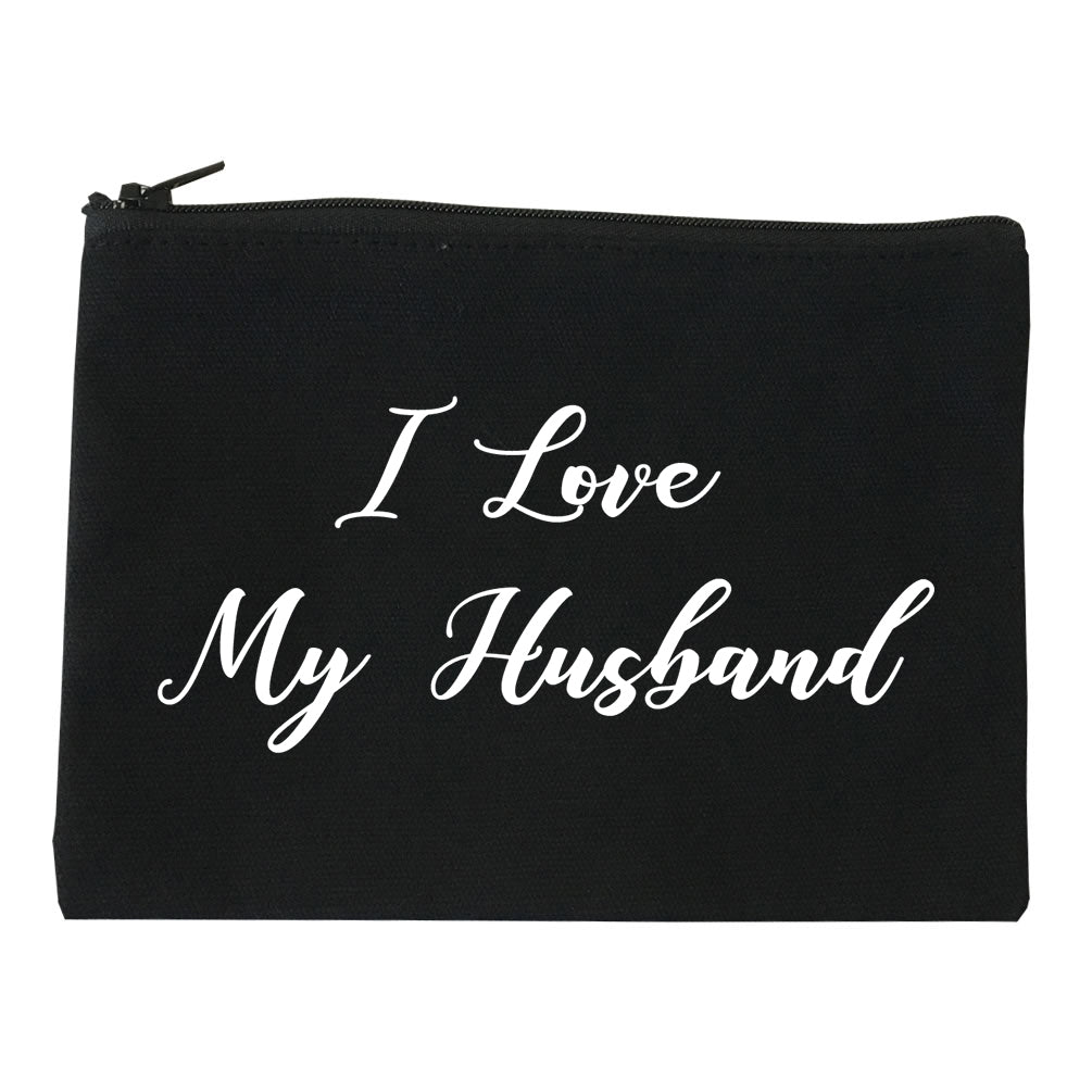 I Love My Husband Mom Gift black Makeup Bag