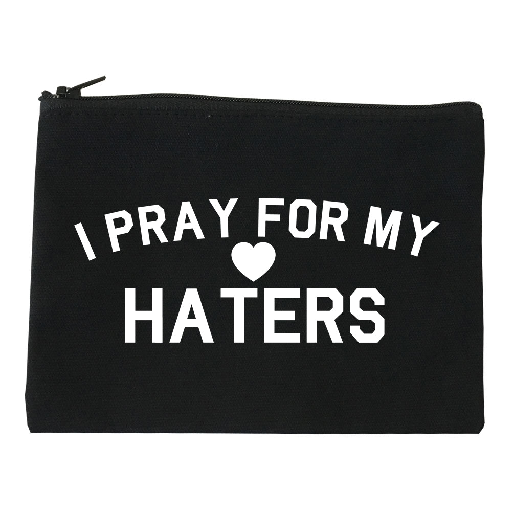 I Pray For My Haters Heart Makeup Bag Red