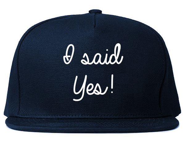 I Said Yes Bride Blue Snapback Hat