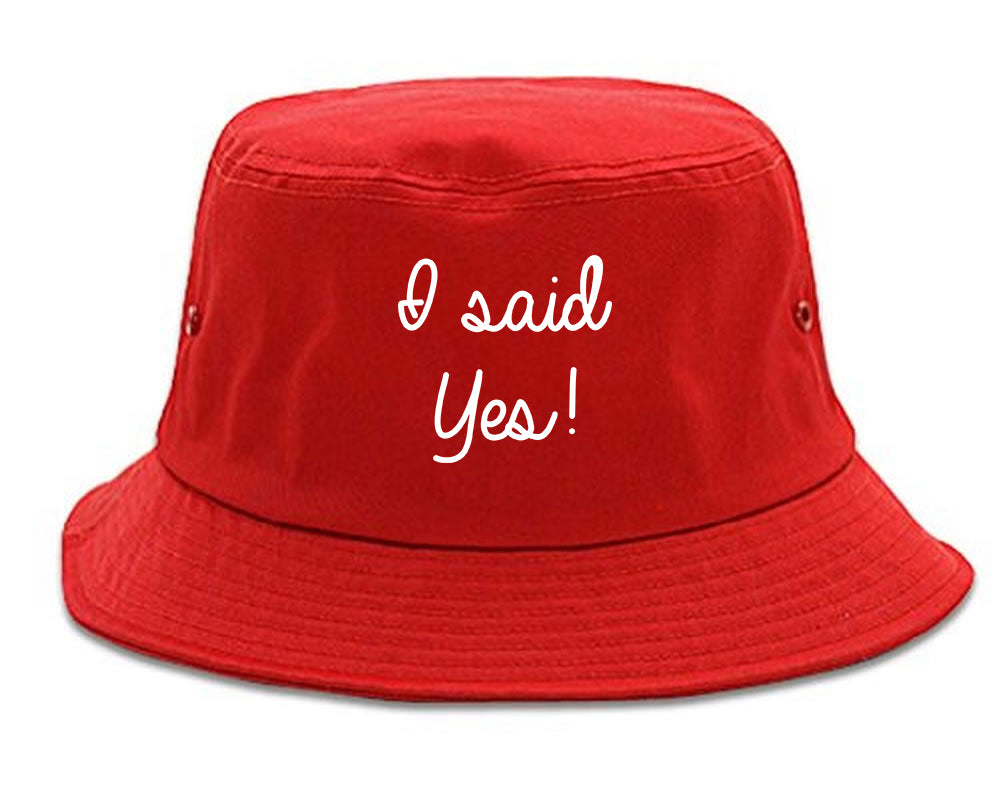 I Said Yes Bride red Bucket Hat