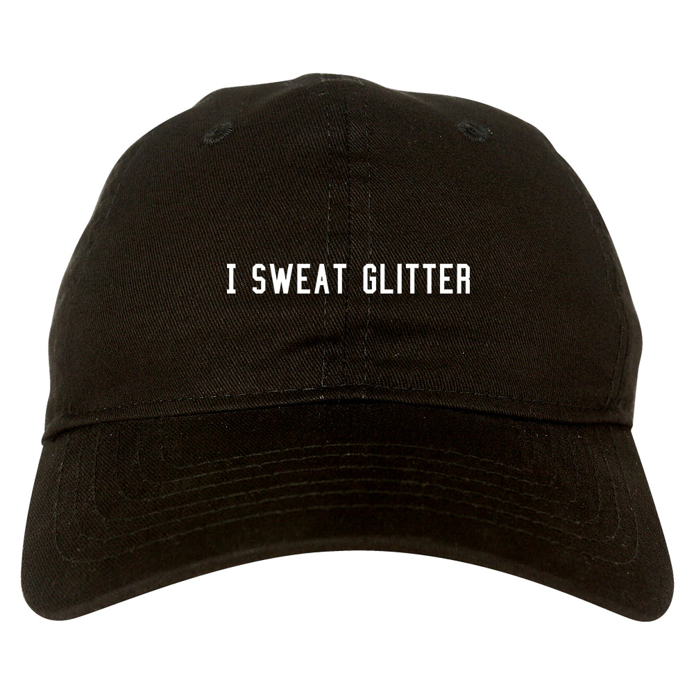 I Sweat Glitter Black Dad Hat