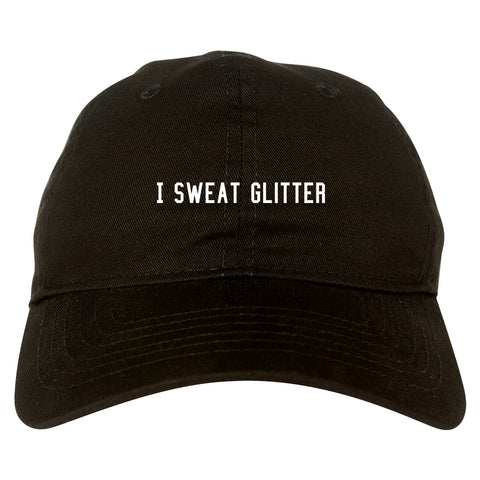 I Sweat Glitter Black Dad Hat