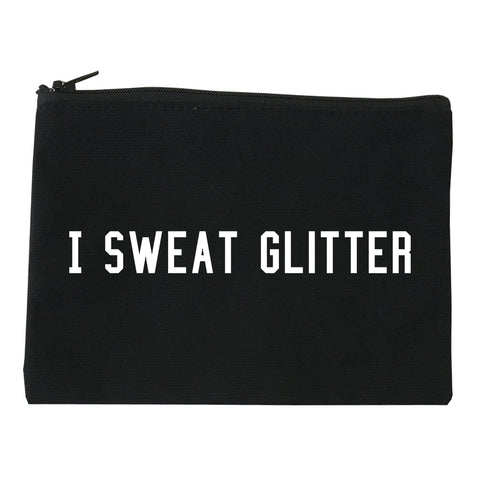 I Sweat Glitter Black Makeup Bag