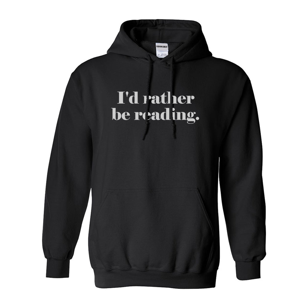 Id Rather Be Reading Book Lover Black Womens Pullover Hoodie