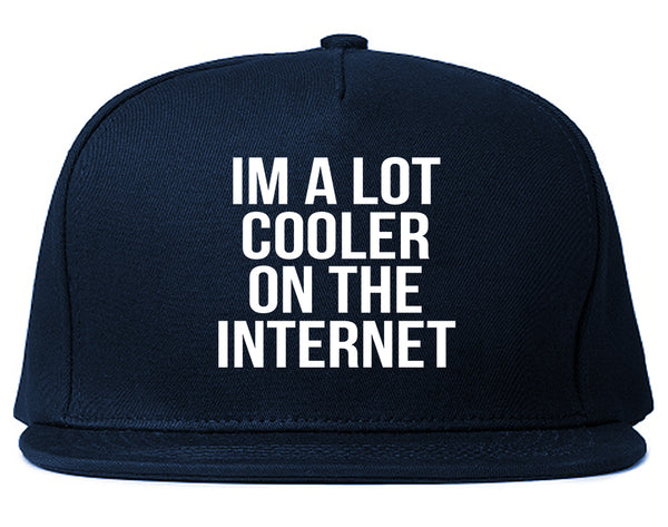 Im A Lot Cooler On The Internet Snapback Hat Blue