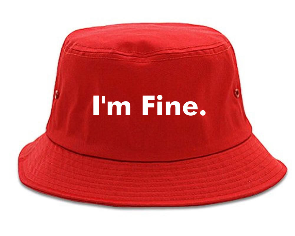 Im Fine Funny Bucket Hat Red