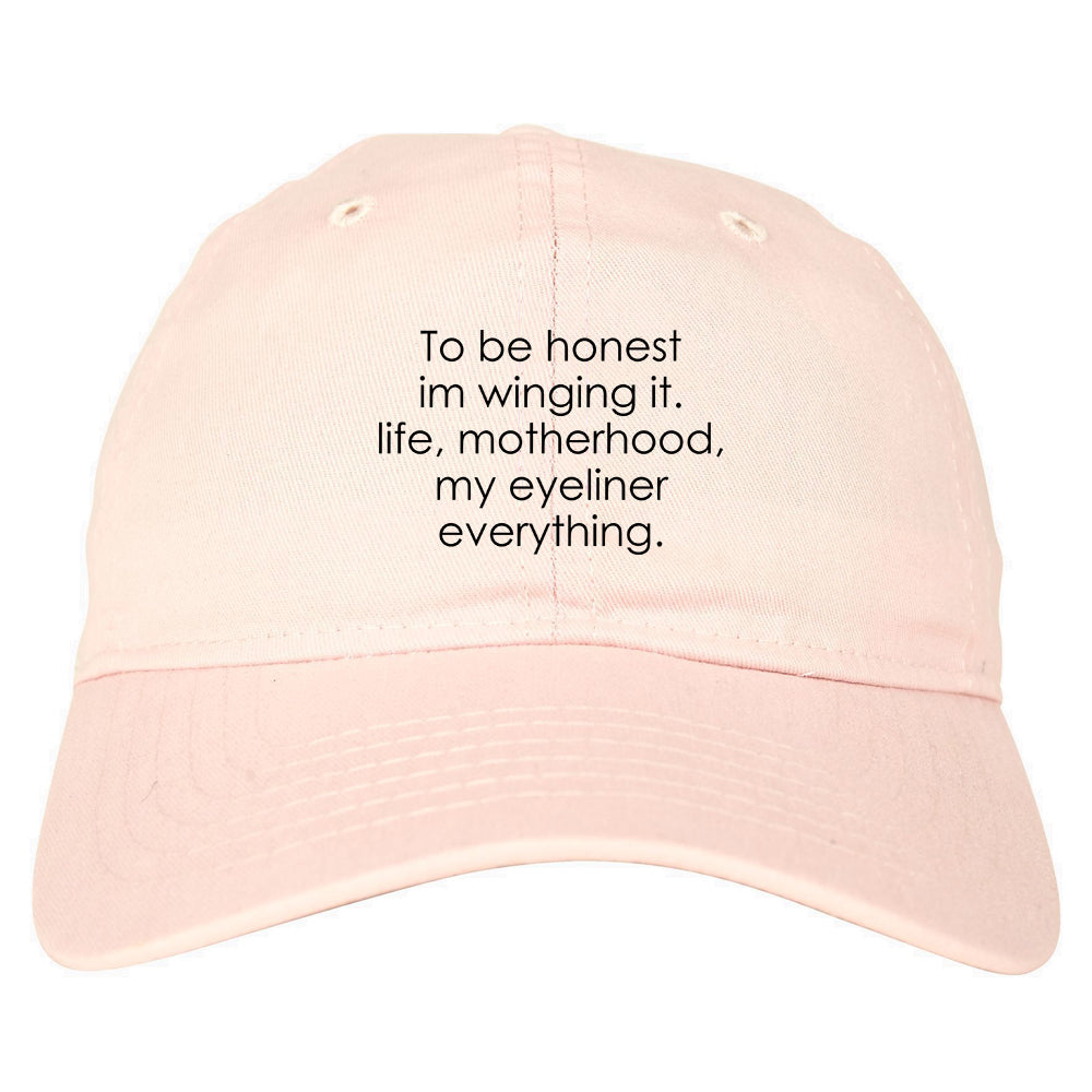 Im Winging It Eyeliner Everything Funny Dad Hat Pink