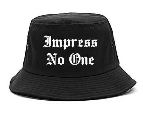 Impress No One Old English Bucket Hat Black