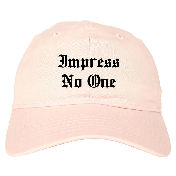 Impress No One Old English Dad Hat Pink