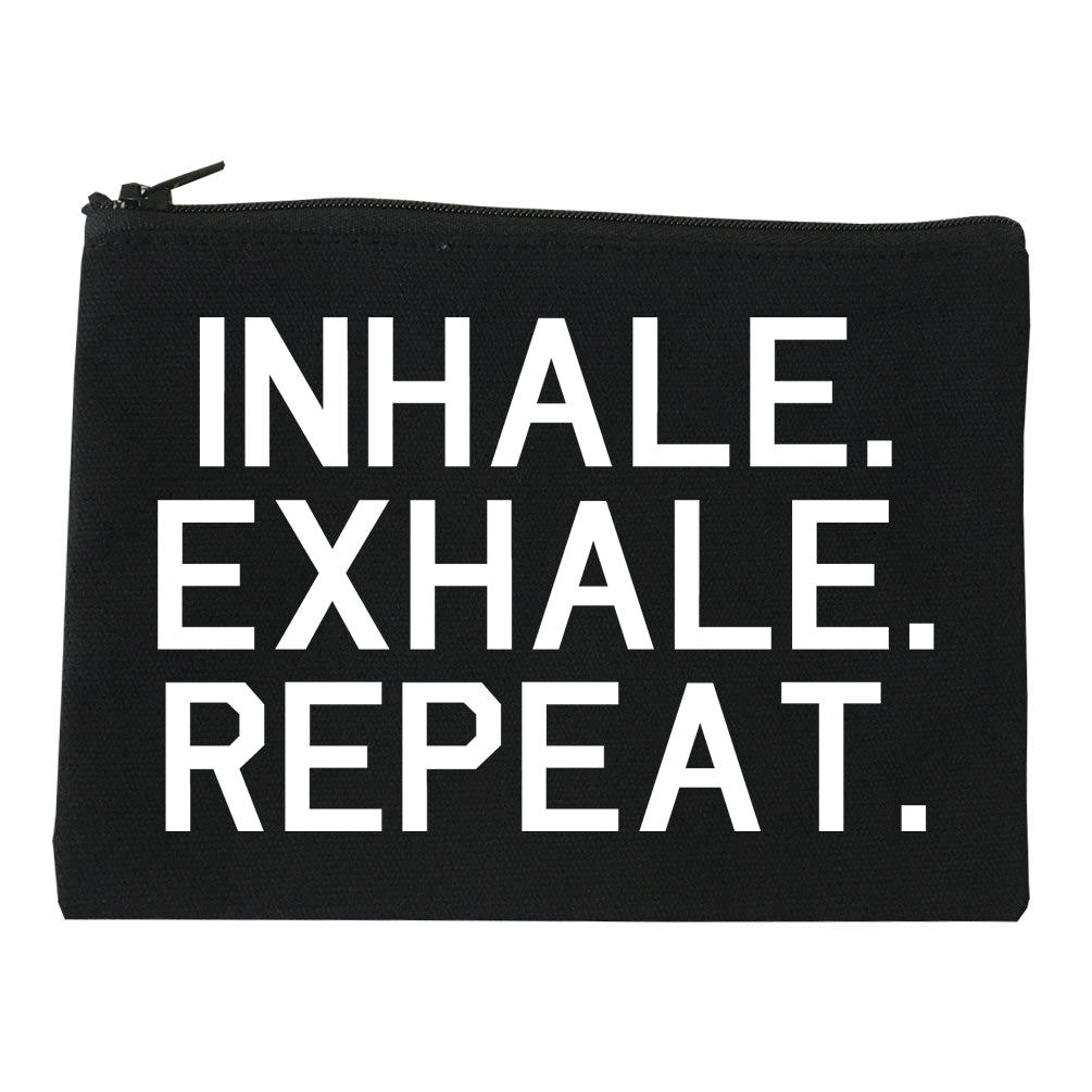 Inhale Exhale Repeat Yoga black Makeup Bag