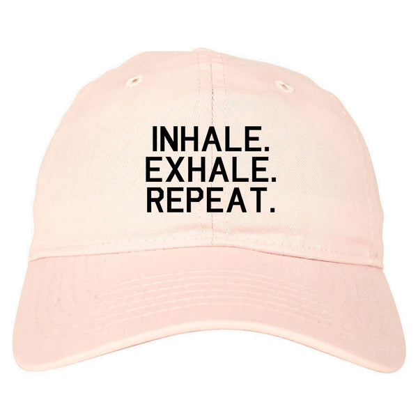 Inhale Exhale Repeat Yoga pink dad hat