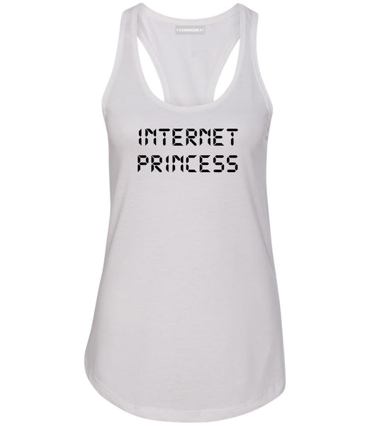 Internet Princess Wifi White Womens Racerback Tank Top