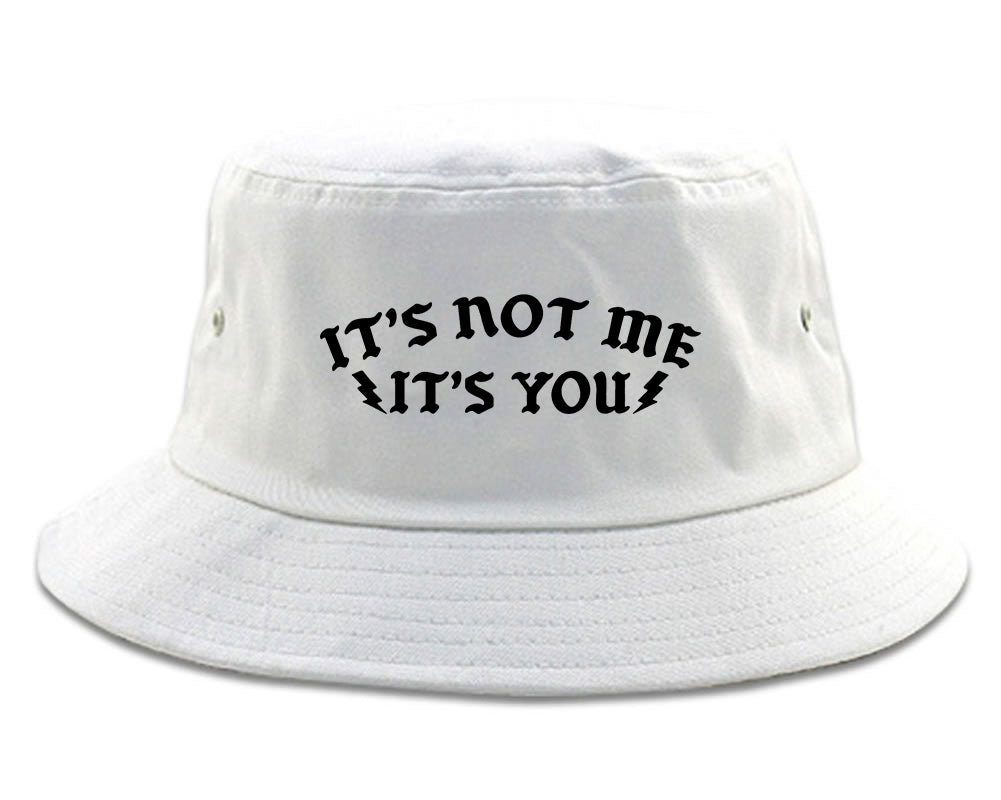 Its Not Me Bucket Hat White