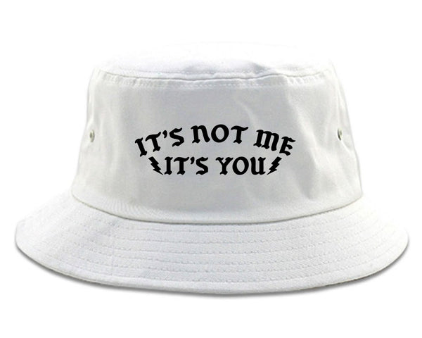 Its Not Me Bucket Hat White
