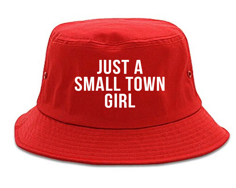 Just A Small Town Girl Country Bucket Hat Red