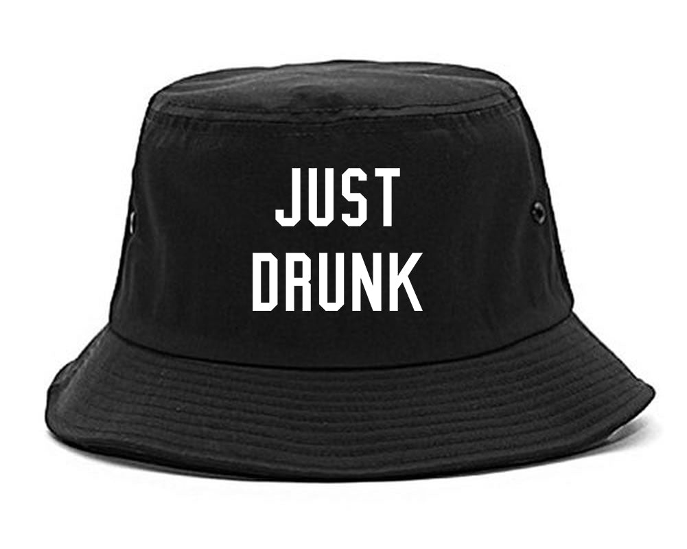 Just Drunk Bridal Party black Bucket Hat