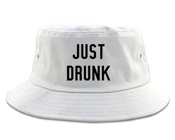 Just Drunk Bridal Party white Bucket Hat
