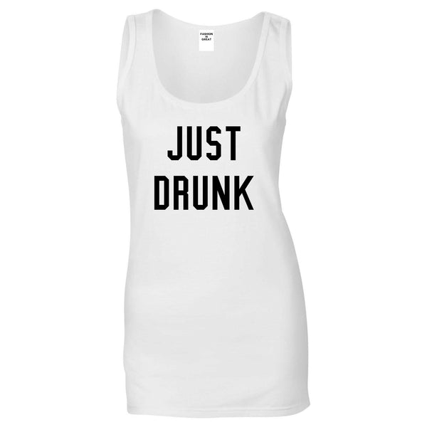 Just Drunk Bridal Party White Womens Tank Top