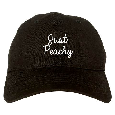 Just Peachy Script Black Dad Hat