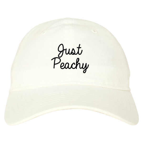 Just Peachy Script White Dad Hat