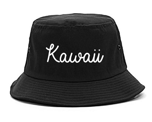 Kawaii Cute Script Chest black Bucket Hat