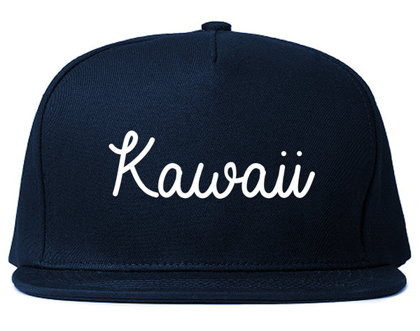 Kawaii Cute Script Chest Blue Snapback Hat