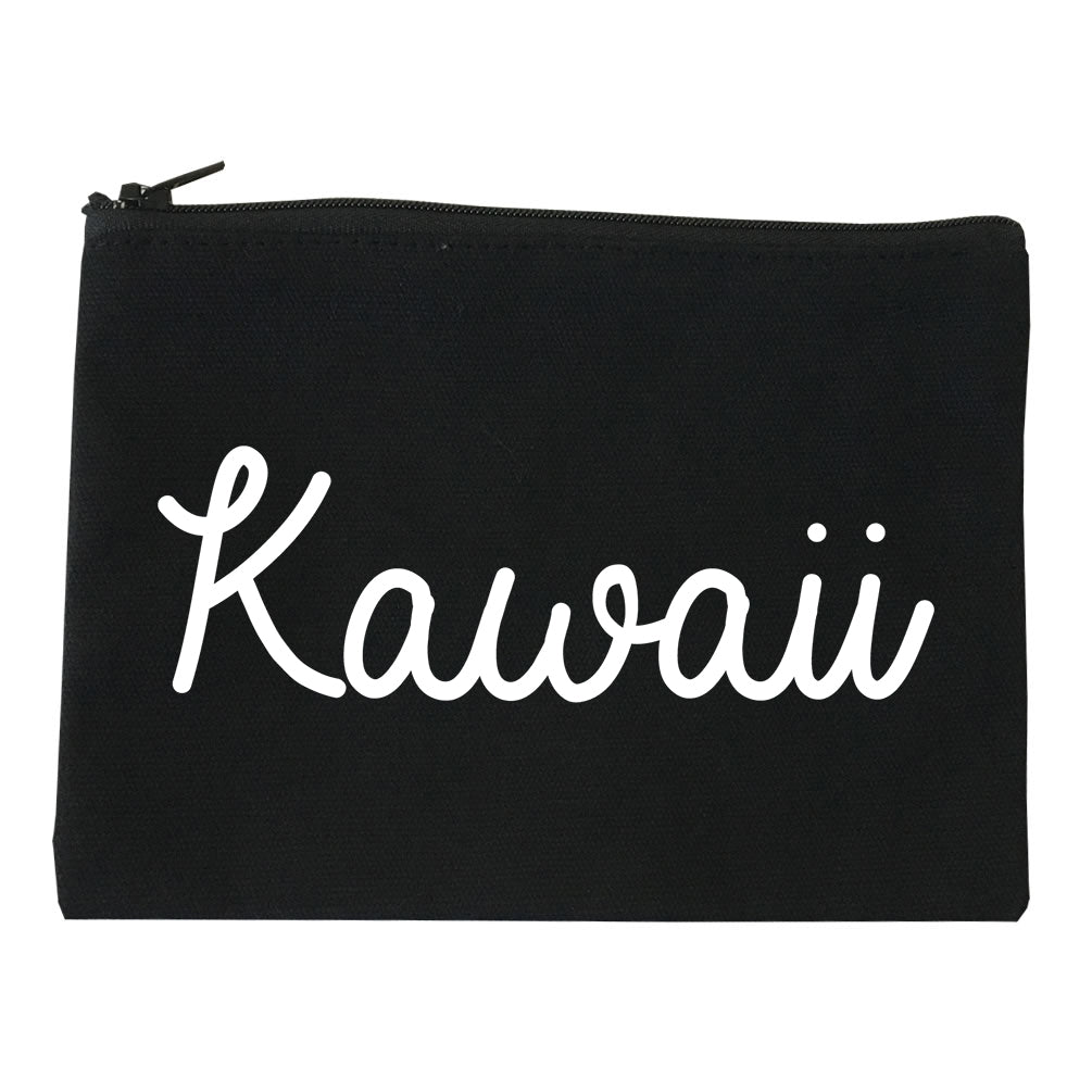 Kawaii Cute Script Chest black Makeup Bag