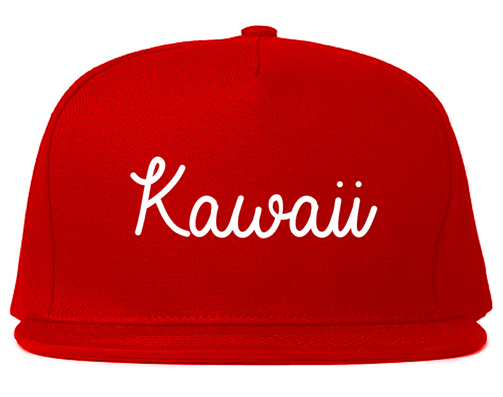 Kawaii Cute Script Chest Red Snapback Hat