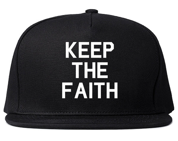 Keep The Faith Inspirational Black Snapback Hat