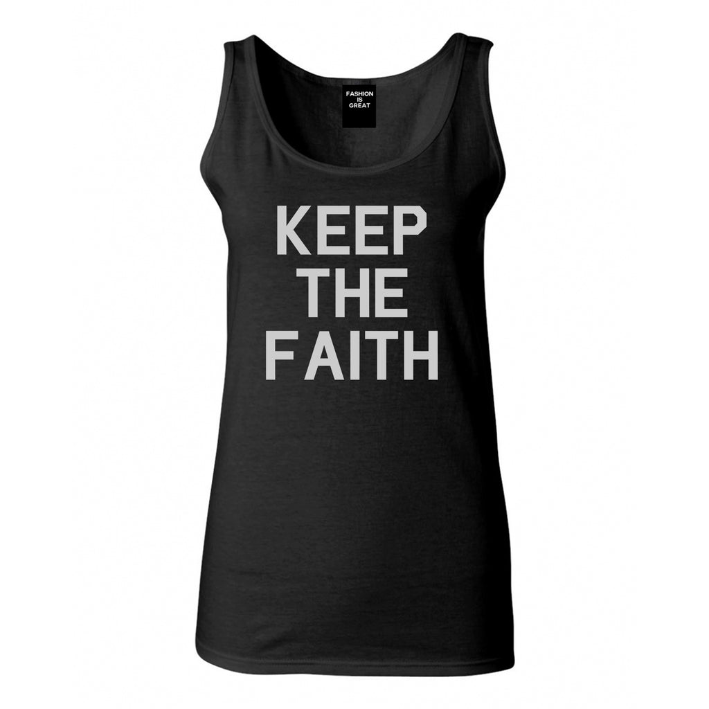 Keep The Faith Inspirational Black Tank Top