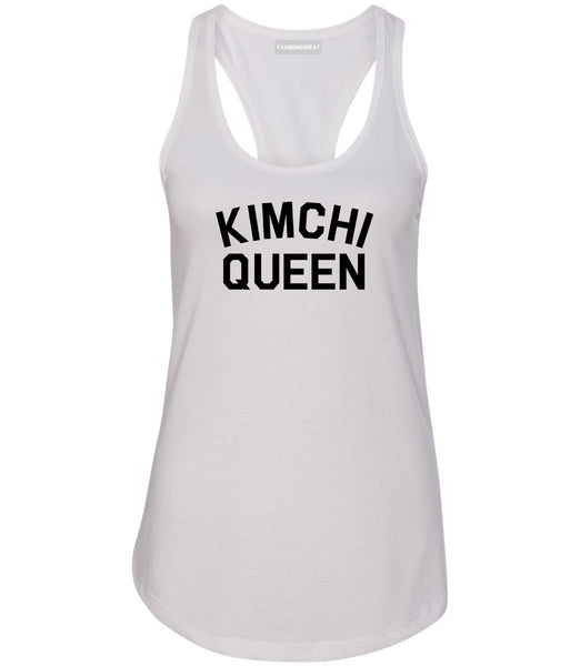 Kimchi Queen Food White Womens Racerback Tank Top
