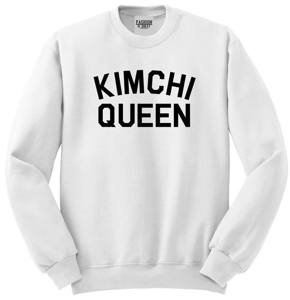 Kimchi Queen Food White Womens Crewneck Sweatshirt