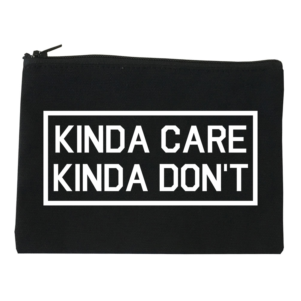 Kinda Care Kinda Don't Funny black Makeup Bag