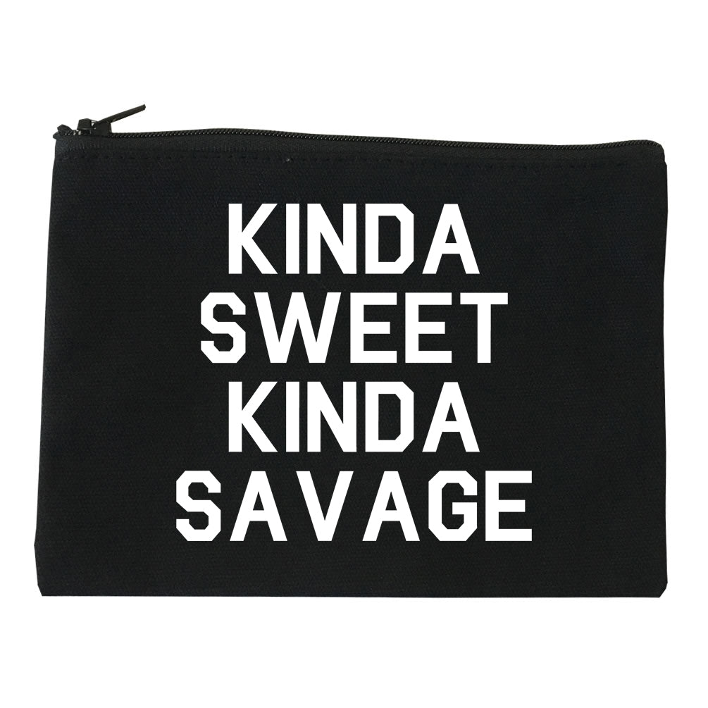 Kinda Sweet Kinda Savage Black Makeup Bag