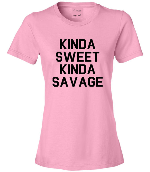 Kinda Sweet Kinda Savage Pink T-Shirt