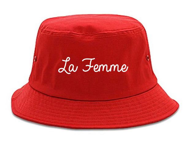 La Femme French Bucket Hat Red